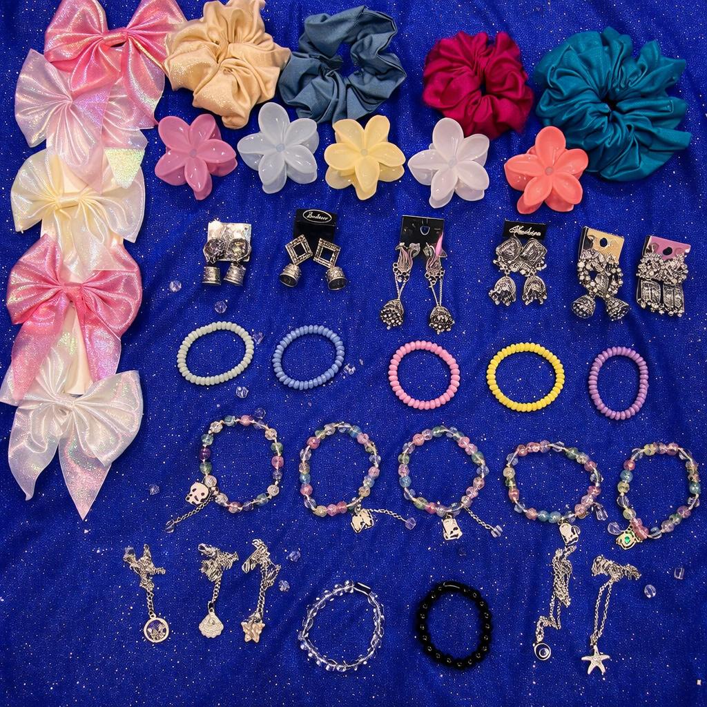 Trending 10-in-1 Aesthetic Jewelry & Hair Accessory Combo for Girls & Women | Free Gift Included